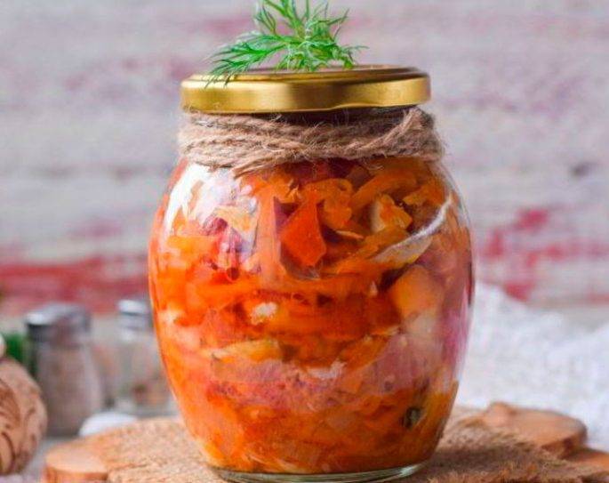 Салат на зиму из скумбрии на зиму