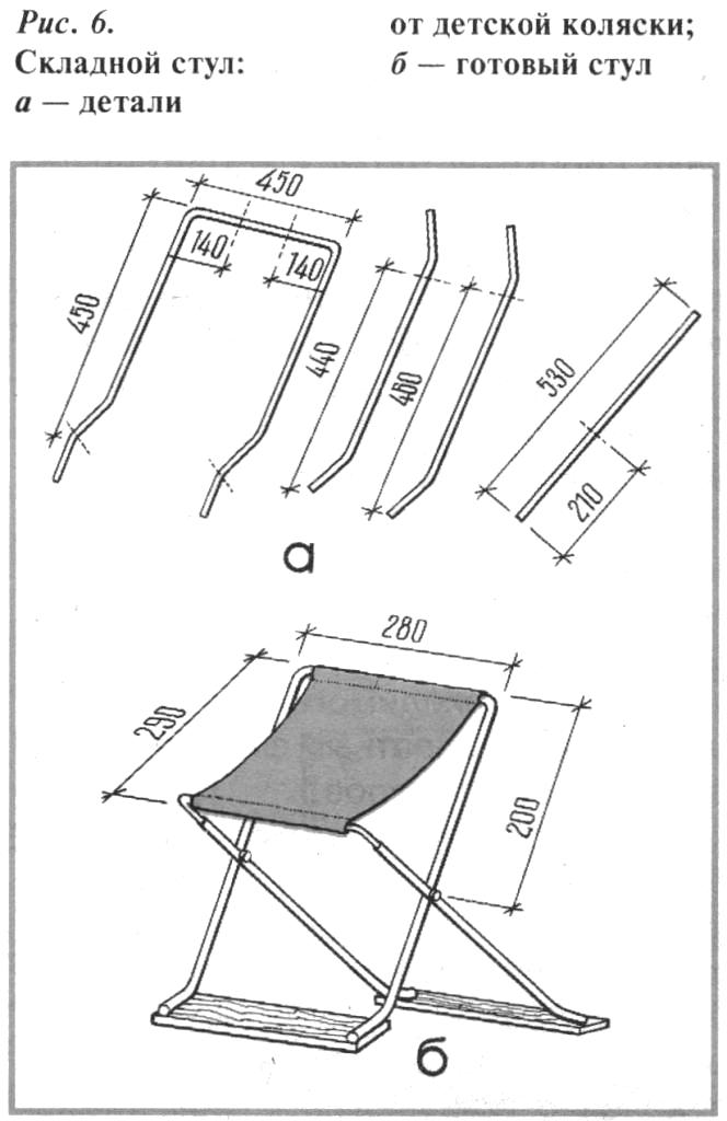 Складной стульчик из дерева своими руками чертежи