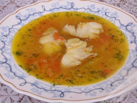 Простой рыбный суп из трески (филе)