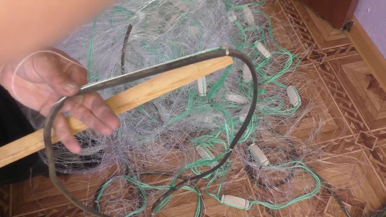 Посадка рыболовных сетей своими руками