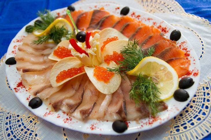 Рыбная нарезка на праздничный стол рецепт с фото пошагово и видео - 1000.menu