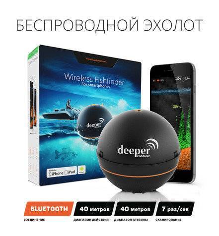 Обзор беспроводного эхолота deeper sonar pro plus