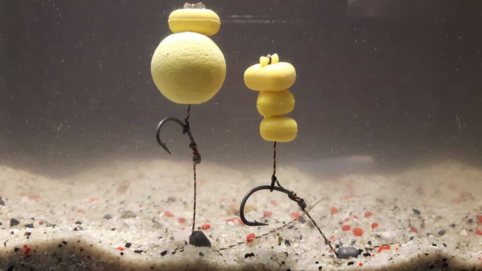 Ловля рыбы на шарики из пенопласта