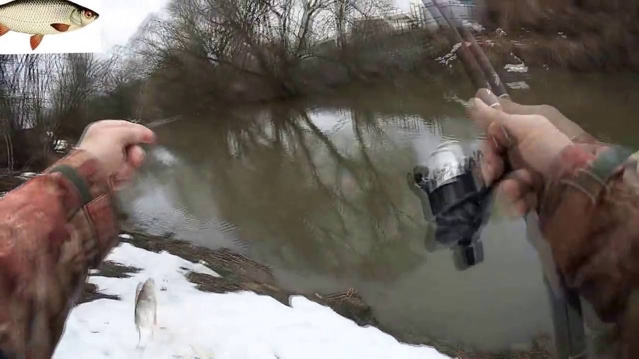 Ловля плотвы в проводку на реке видео