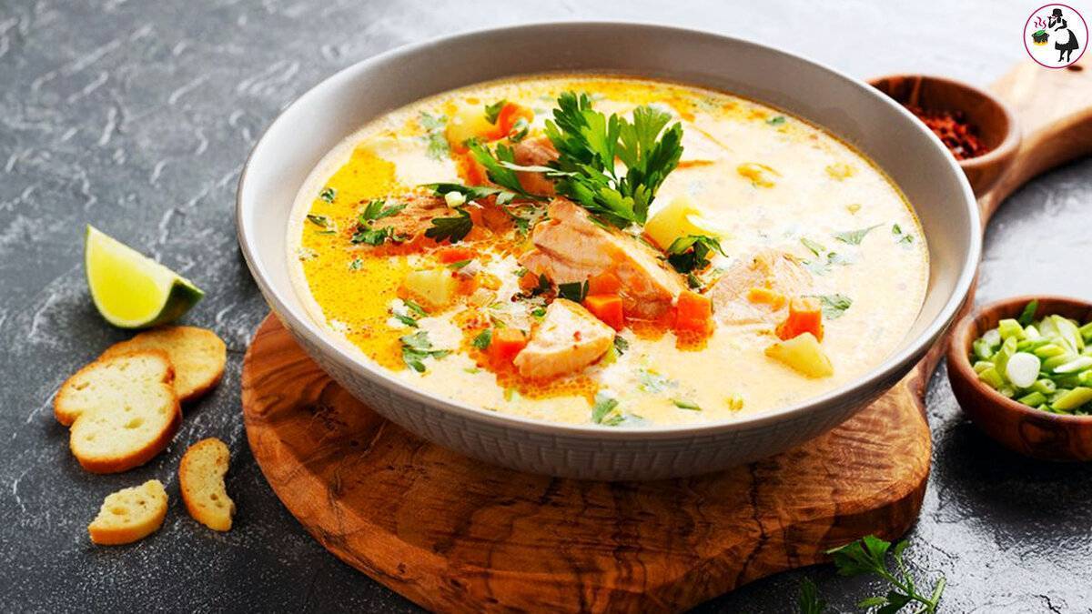 Сливочный суп с сeмгой – кулинарный рецепт