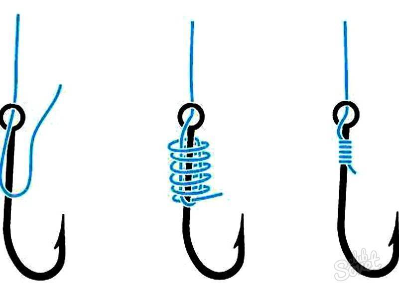 Как привязывать крючок к леске - способы и схемы рыболовных узлов