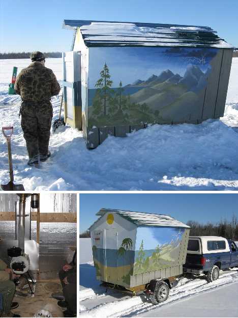 мобильный домик для зимней рыбалки своими руками