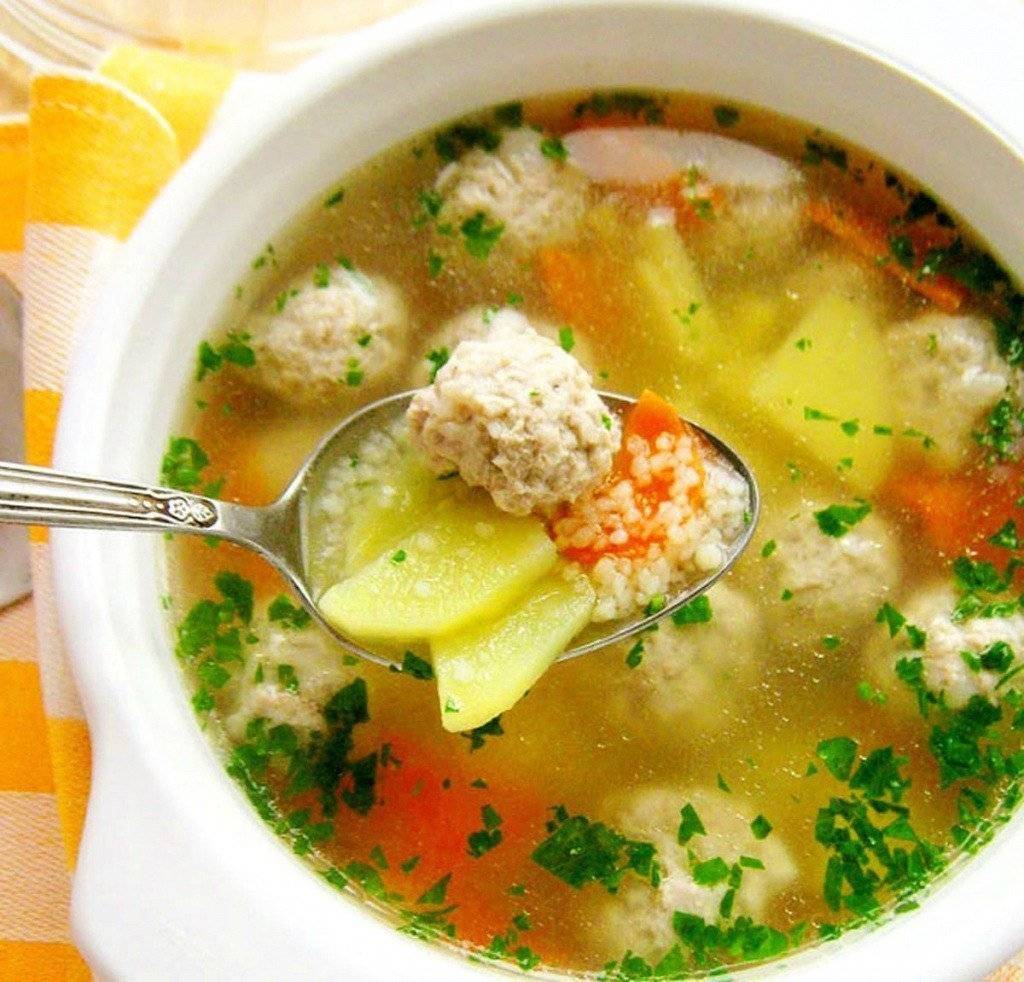 Суп с рыбными фрикадельками