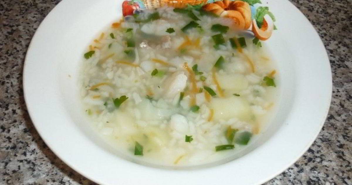 Суп из минтая с рисом