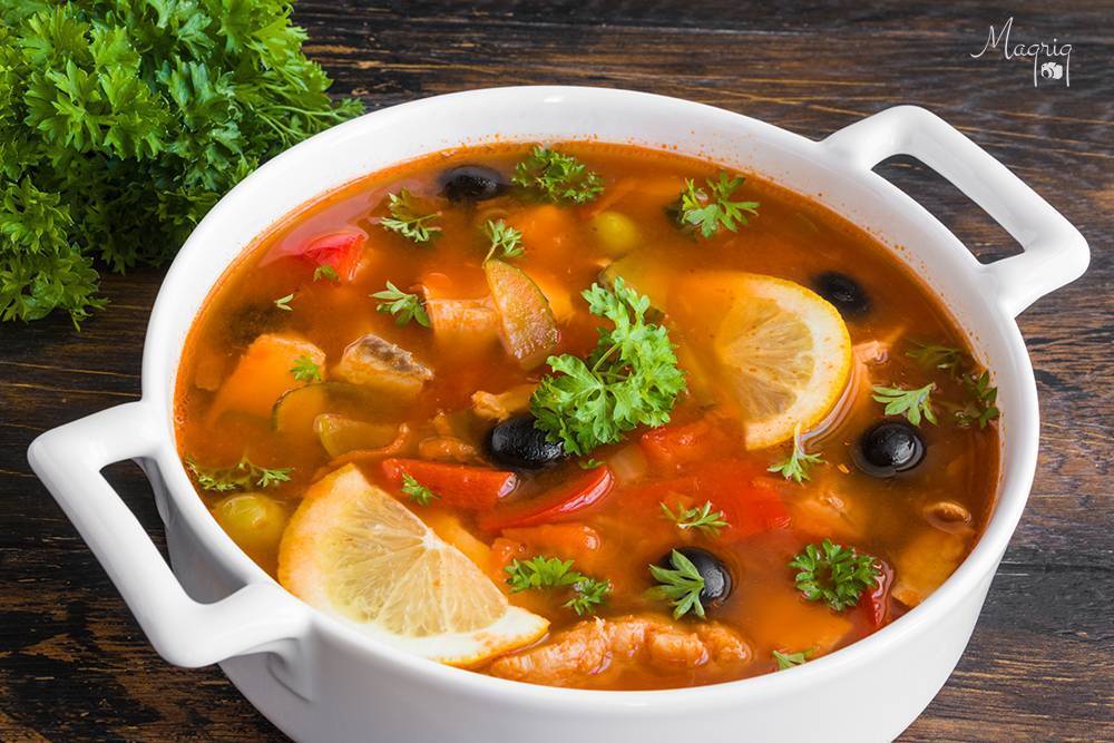 Суп рыбная солянка классическая рецепт с фото пошагово - 1000.menu