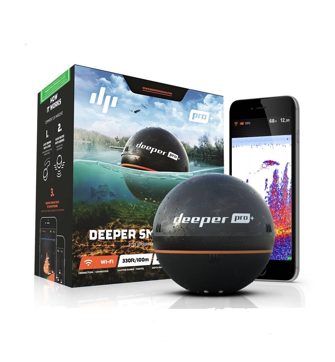 Беспроводные эхолоты deeper smart sonar pro+, pro и 3.0 – поиск рыбы и создание карт водоема. эхолот deeper pro