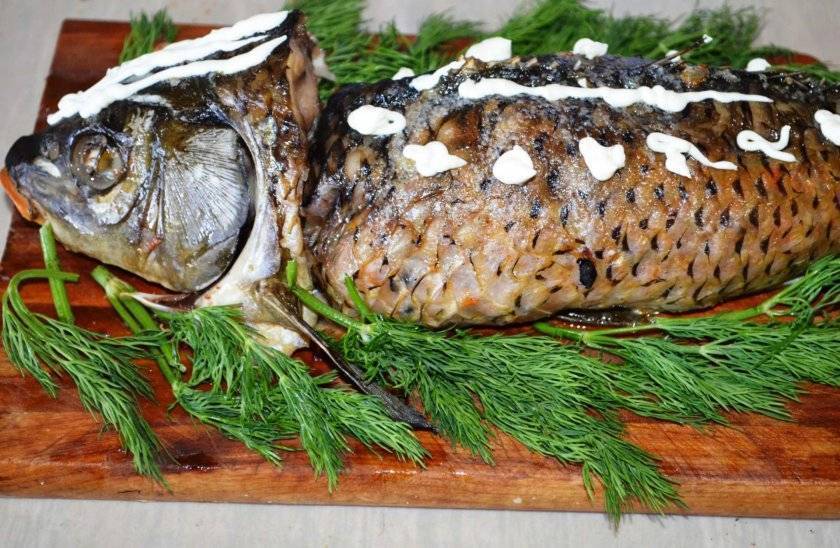 Фаршированный карп в духовке рецепт с гречкой с фото - здоровая еда