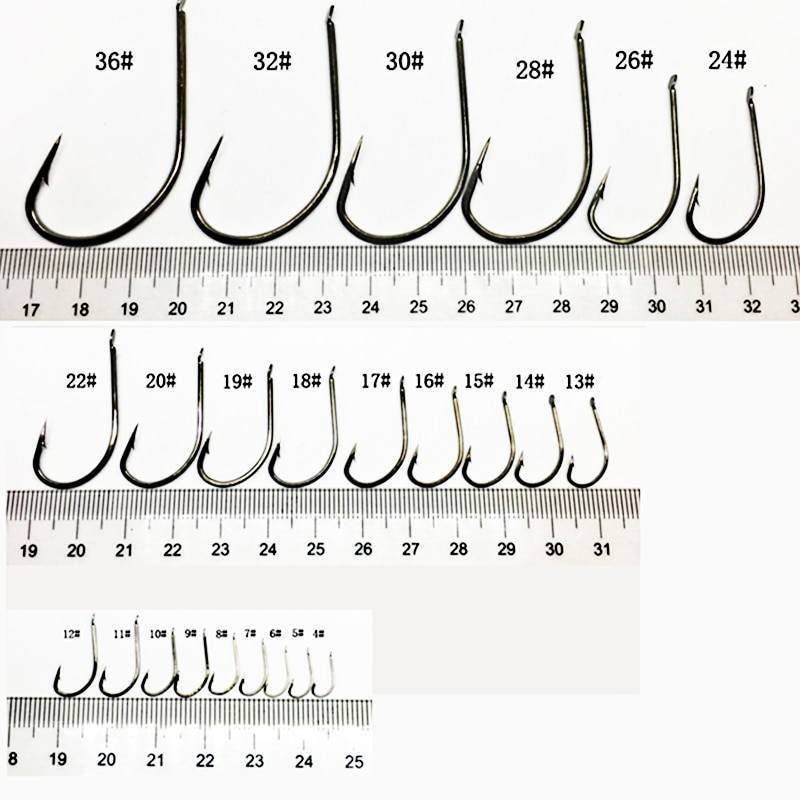 Размеры рыболовных крючков - таблица размеров по номерам, классификация и как определить размер